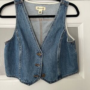 Madewell Blue Denim Vest, size 4